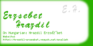 erzsebet hrazdil business card